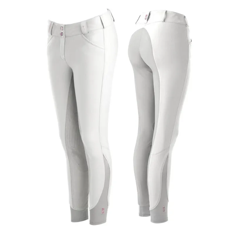 Tredstep Symphony Rosa II Front Zip Full Seat Breeches - White